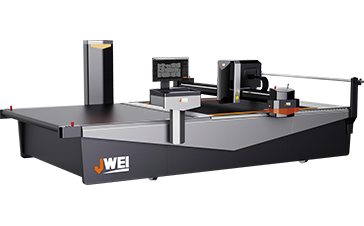JWEI MI60, a heavy-duty digital die cutting machine engineered for high-volume, high-ply cutting workflows.